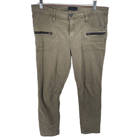 Sanctuary Womens Ace Utility Jeans Skinny Pocket Casual Olive Green Size 32 - Picture 3 of 9